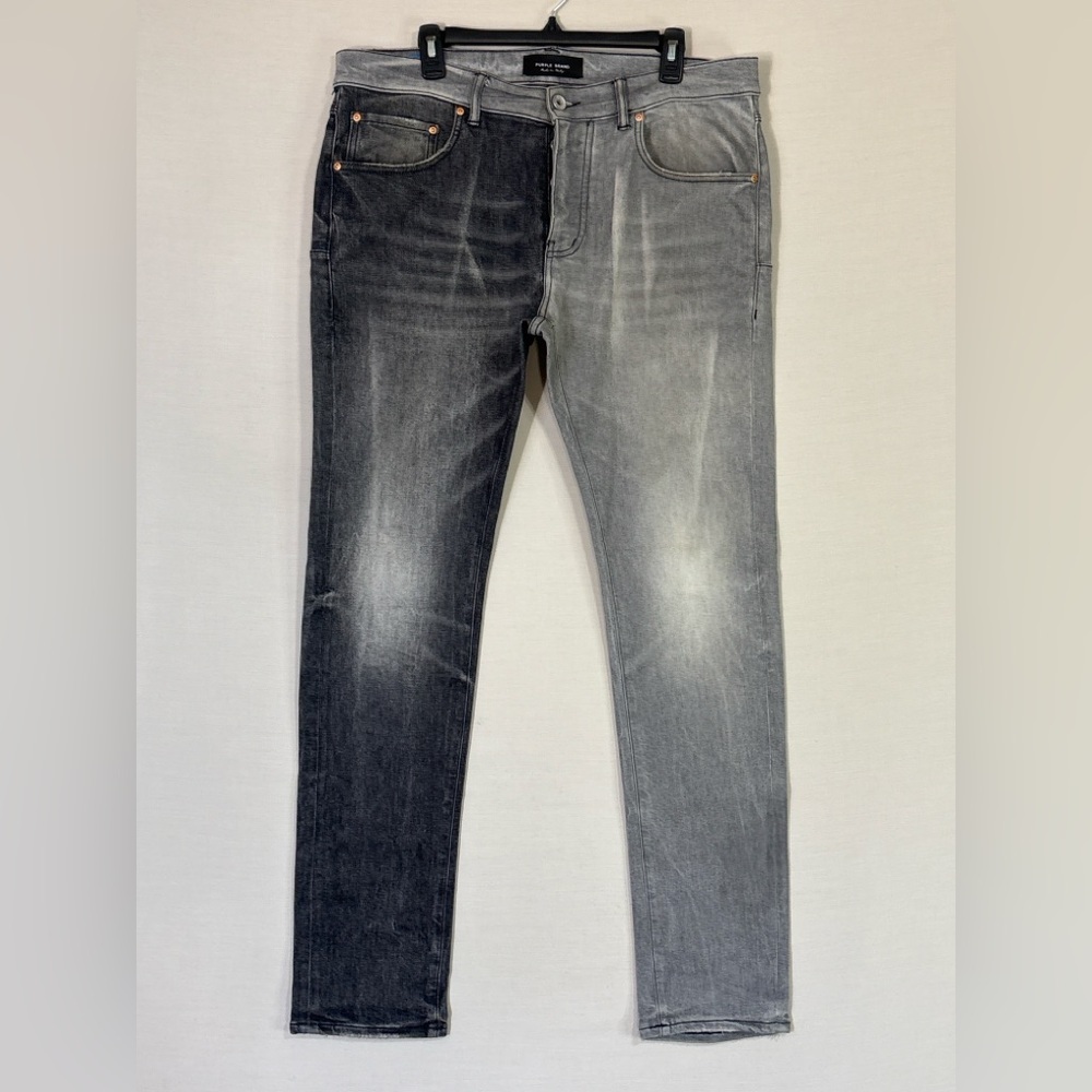 Purple Brand Two Tone Split Jeans 36 Made in Italy Slim